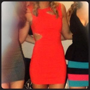 * SOLD* BEBE cut out party dress